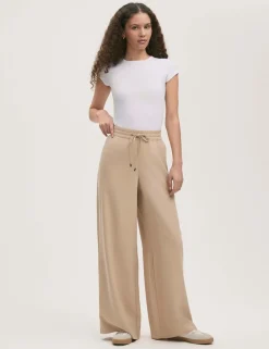 Drawstring Wide Leg Trousers