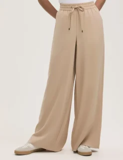 Drawstring Wide Leg Trousers