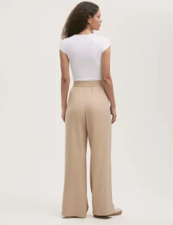 Drawstring Wide Leg Trousers