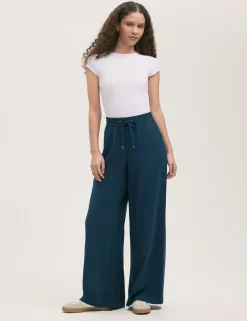 Drawstring Wide Leg Trousers