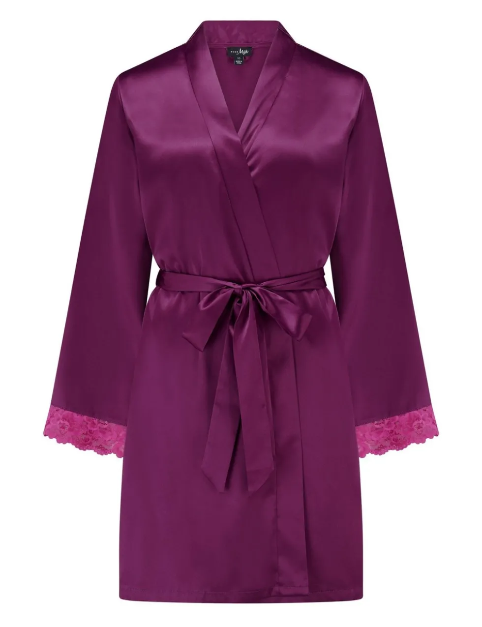 Dusk Lace Trim Dressing Gown