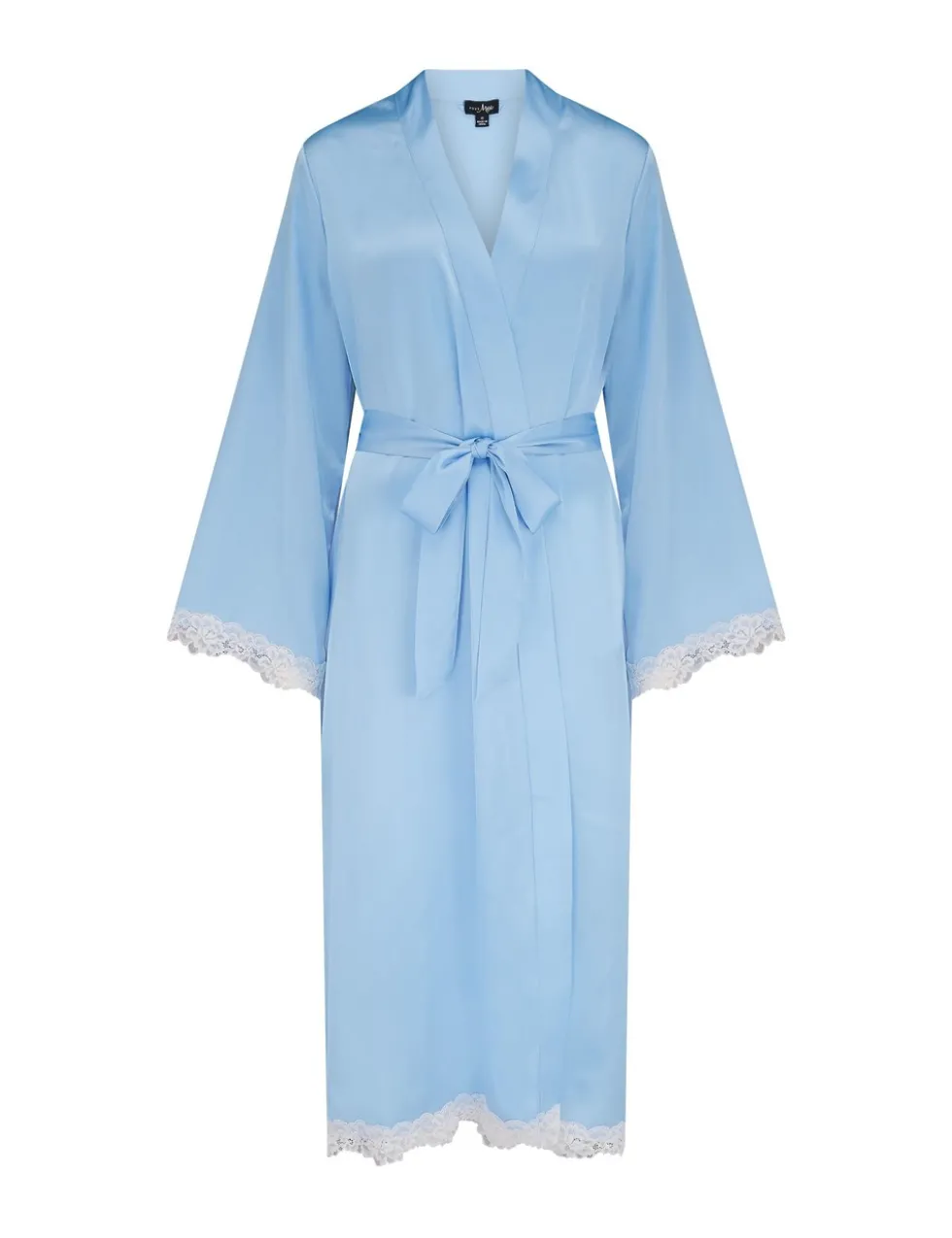 Dusk Satin and Lace Kimono Sleeve Dressing Gown