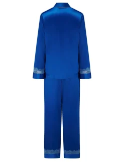 Dusk Satin and Lace Revere Collar Pyjama Set