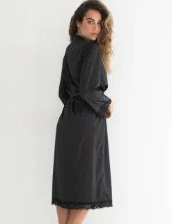 Dusk Satin Kimono Dressing Gown