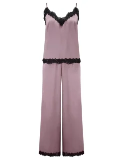 Dusk Satin Lace Trim Pyjama Set