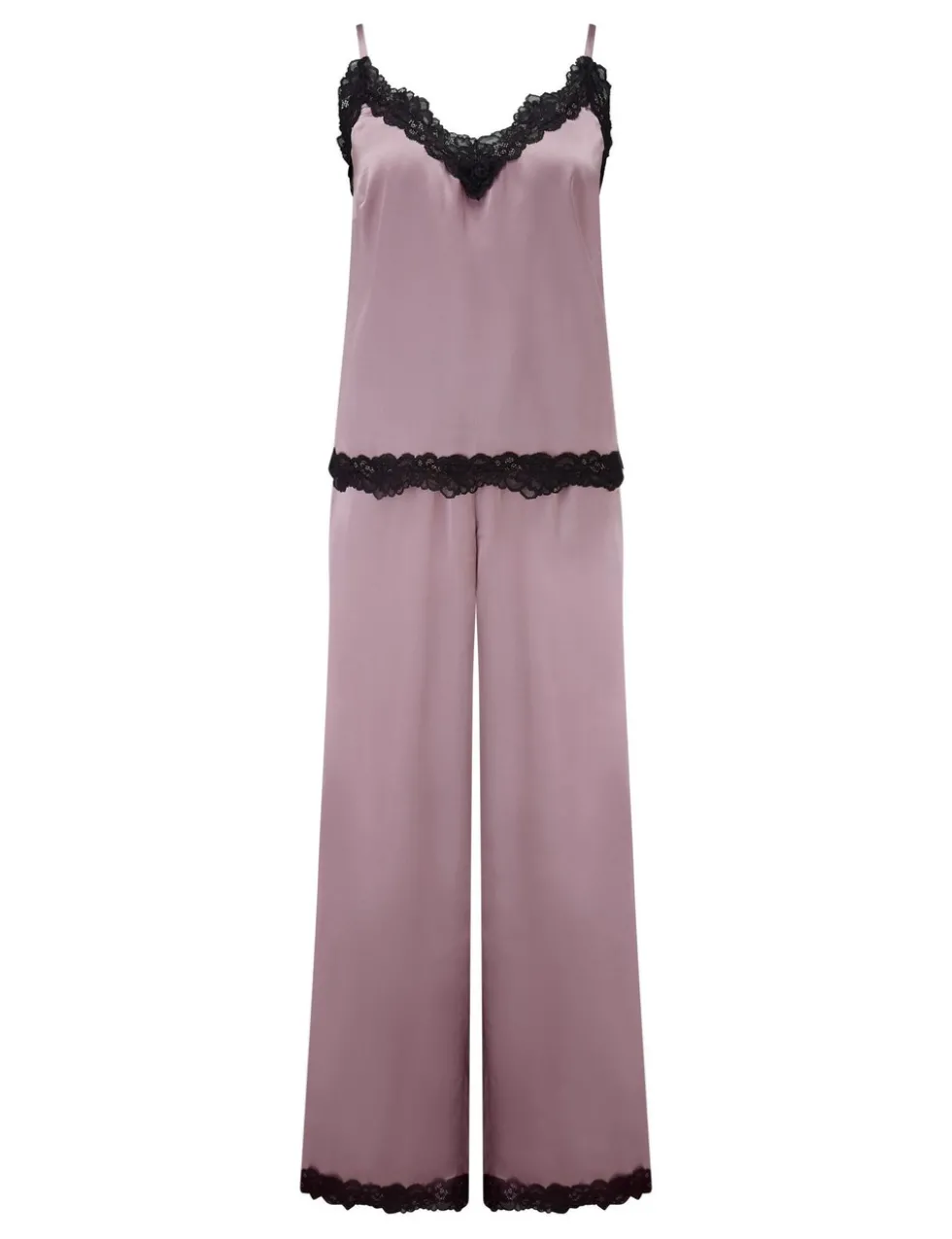 Dusk Satin Lace Trim Pyjama Set