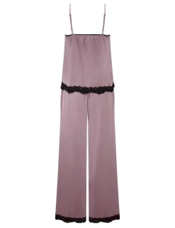 Dusk Satin Lace Trim Pyjama Set