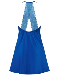 Dusk Satin Lace Trim Strappy Chemise