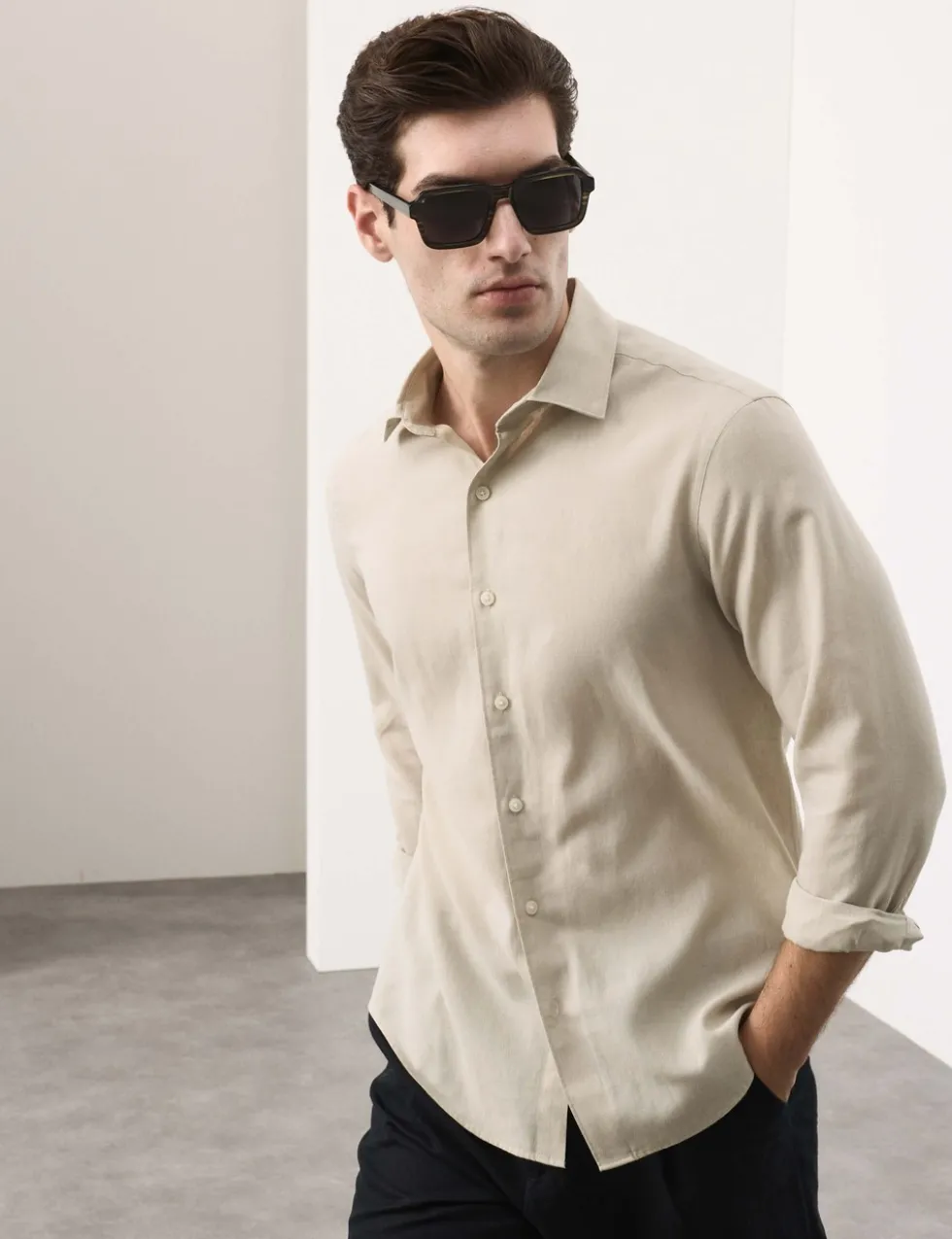 Easy Iron Linen Rich Performance Shirt