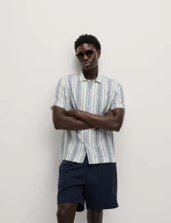 Easy Iron Pure Cotton Striped Shirt