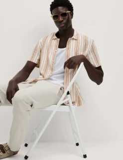 Easy Iron Pure Cotton Striped Shirt