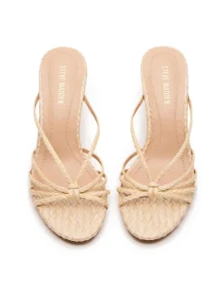 Edna Raffia Strappy Kitten Heel Sandals