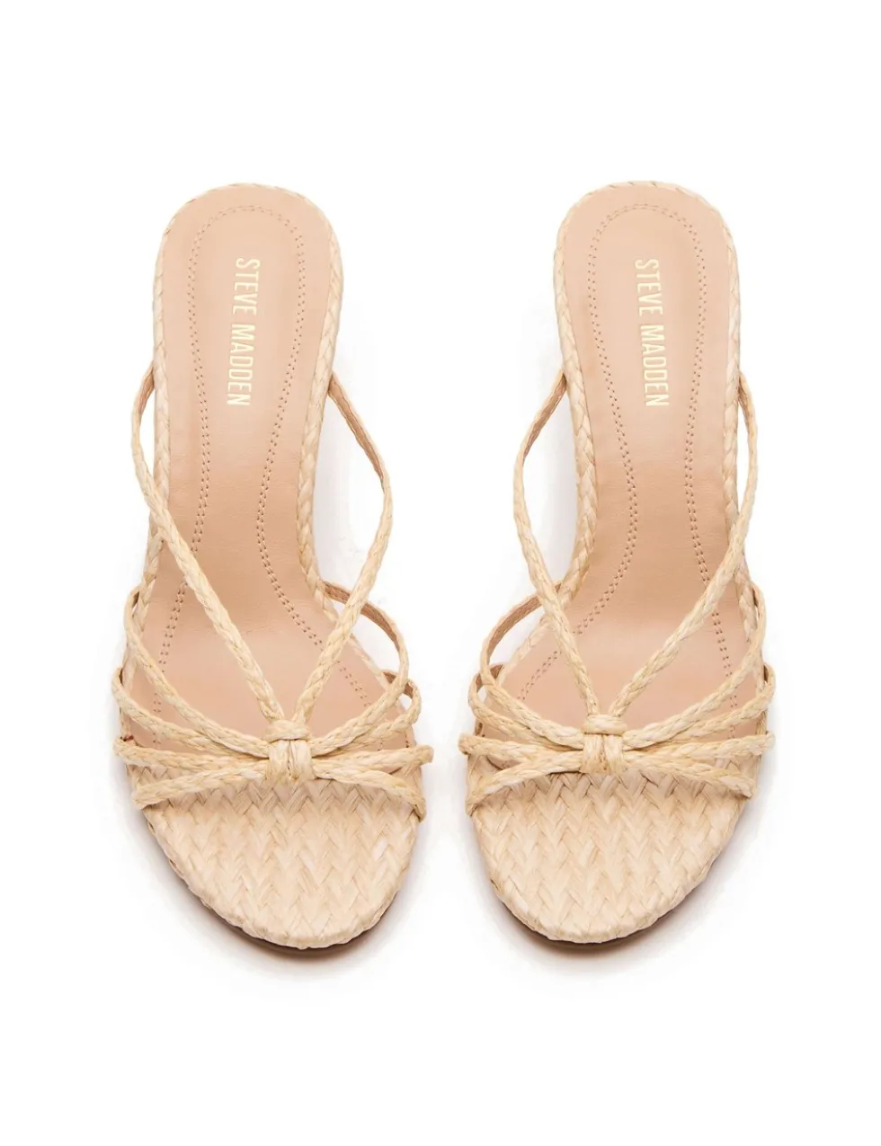 Edna Raffia Strappy Kitten Heel Sandals