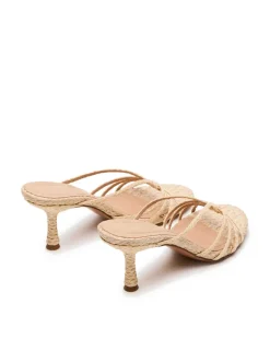 Edna Raffia Strappy Kitten Heel Sandals