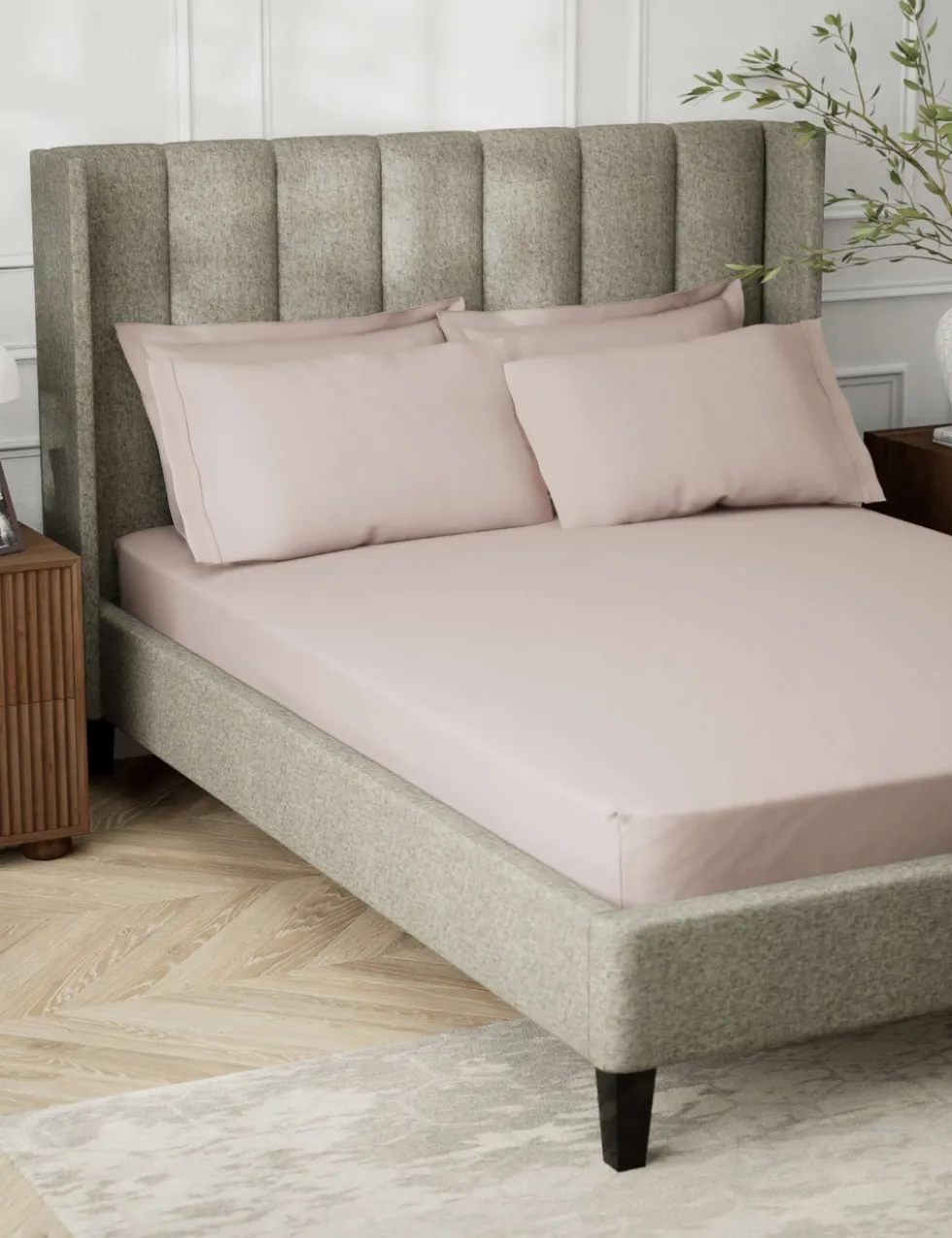 Egyptian Cotton 230 Thread Count Crisp Extra Deep Fitted Sheet