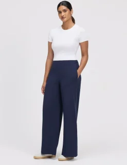 Elasticated Waist Wide Leg Trousers