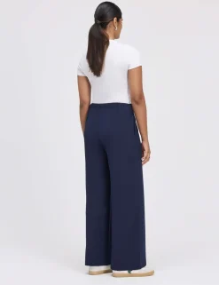 Elasticated Waist Wide Leg Trousers