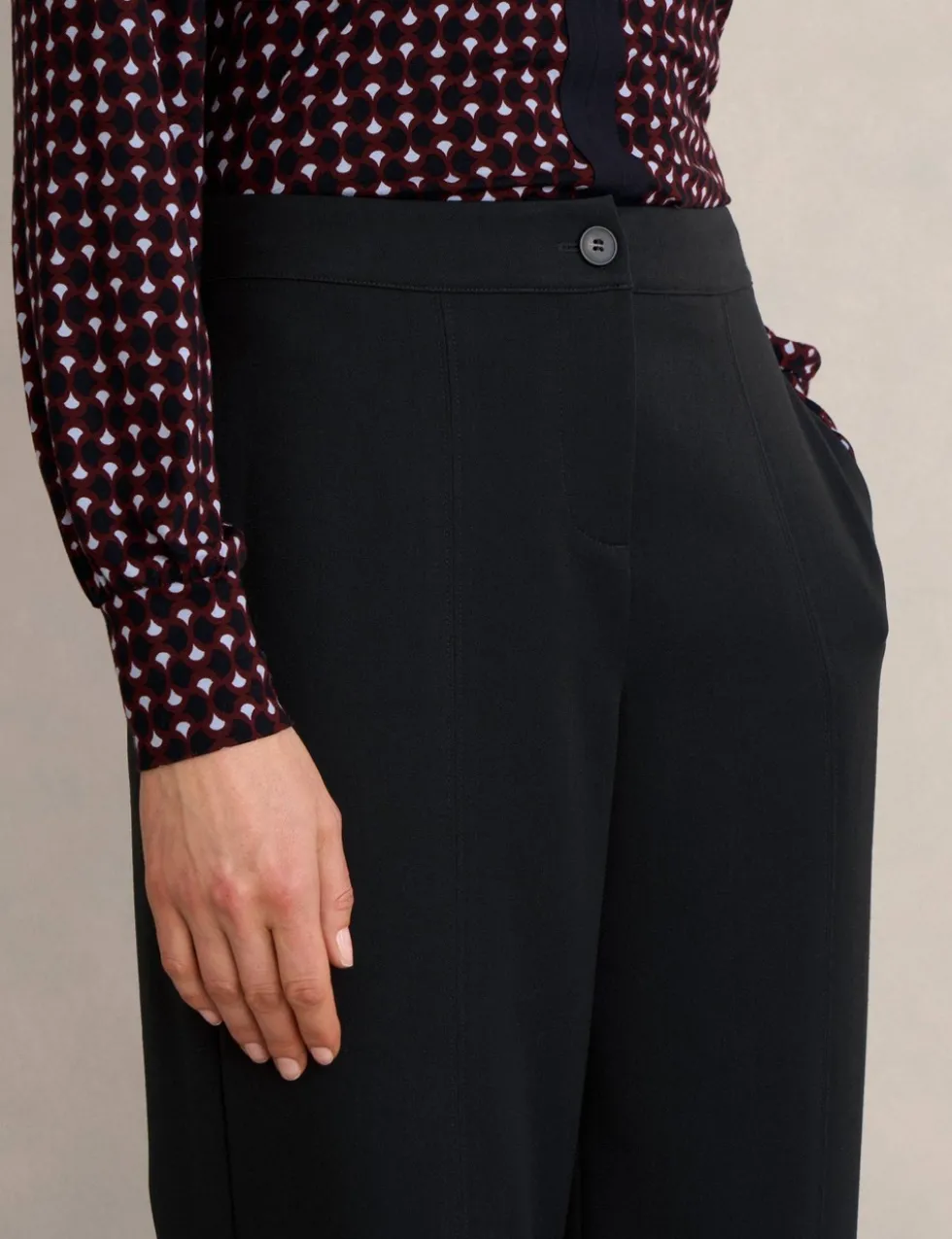 Elasticated Waist Wide Leg Trousers