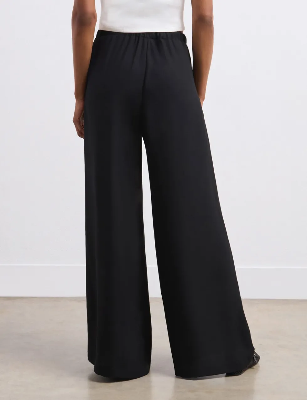 Elasticated Waist Wide Leg Trousers