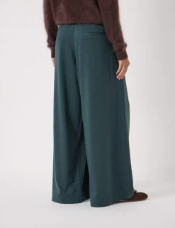 Elasticated Waist Wide Leg Trousers