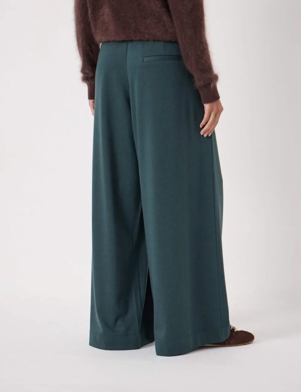 Elasticated Waist Wide Leg Trousers