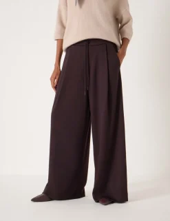 Elasticated Waist Wide Leg Trousers