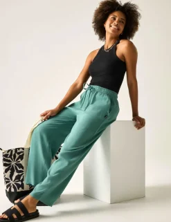 Elbrie Drawstring Straight Leg Trousers