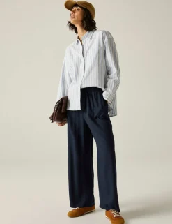 Elbrie Drawstring Straight Leg Trousers