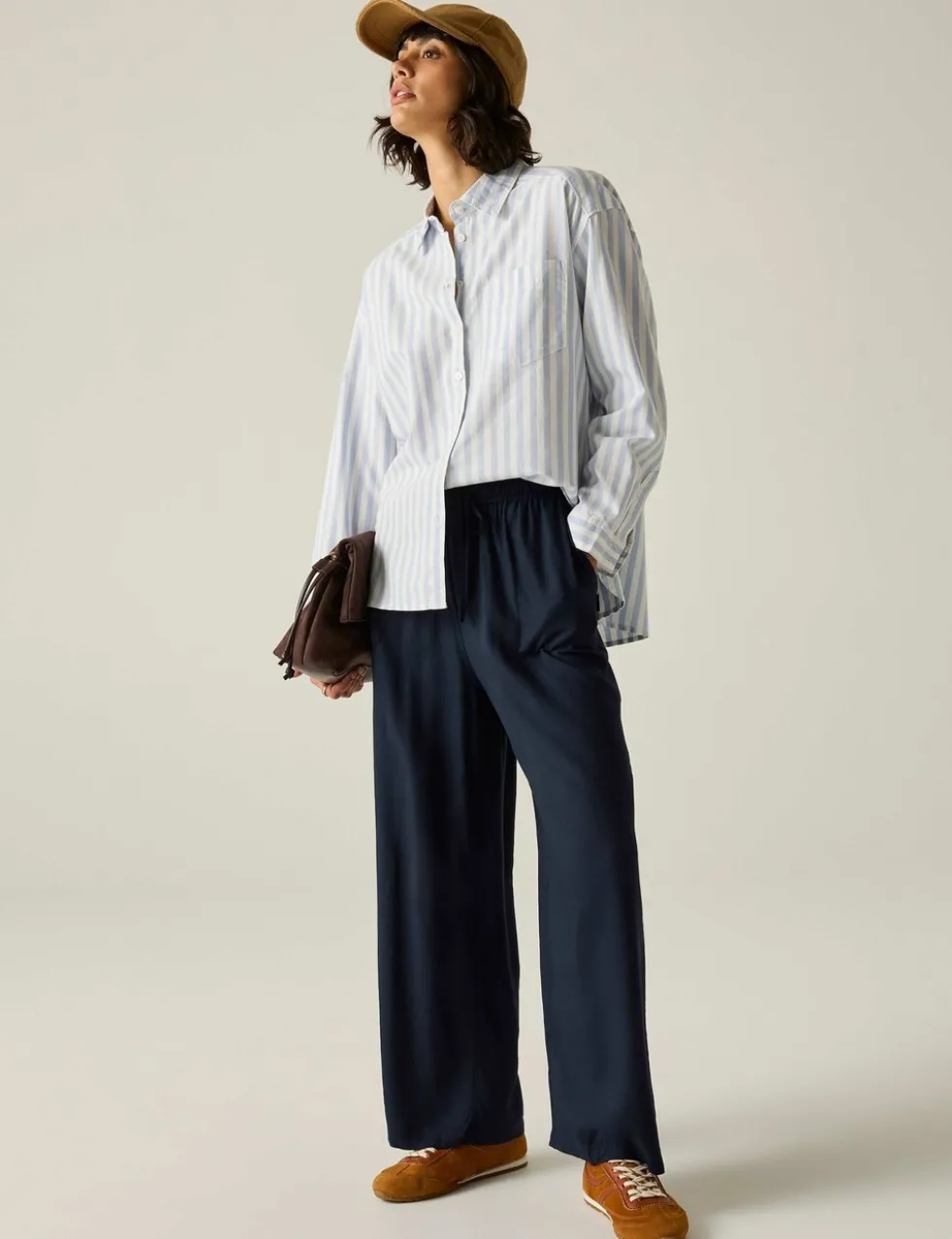 Elbrie Drawstring Straight Leg Trousers