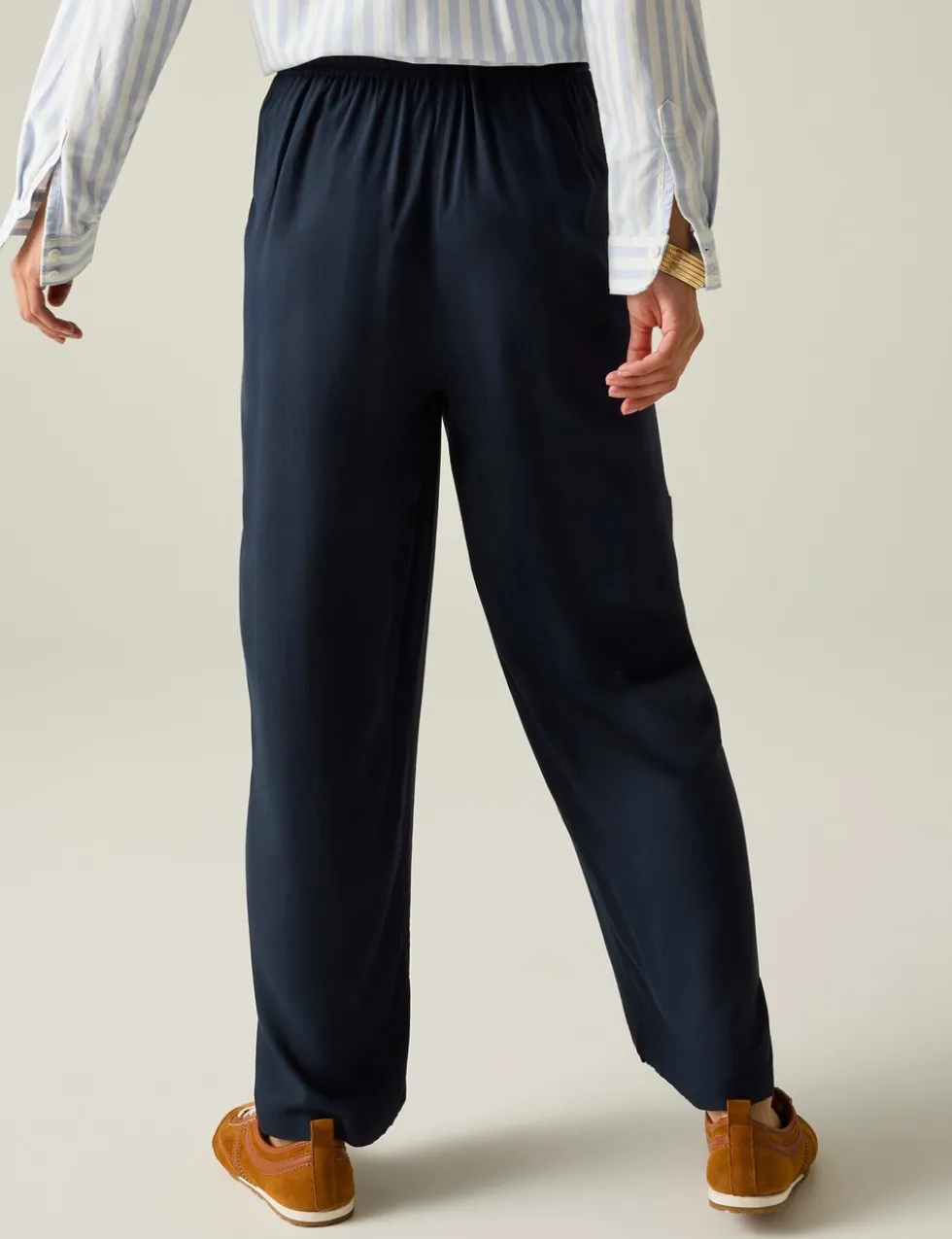 Elbrie Drawstring Straight Leg Trousers