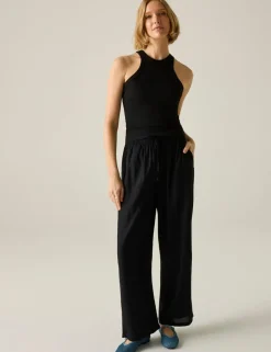 Elbrie Drawstring Straight Leg Trousers