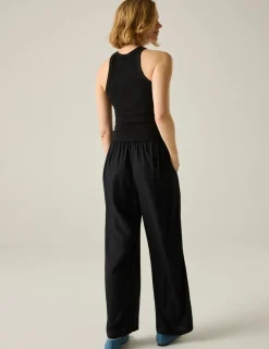 Elbrie Drawstring Straight Leg Trousers