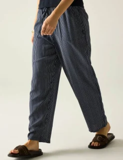 Elbrie Striped Straight Leg Trousers