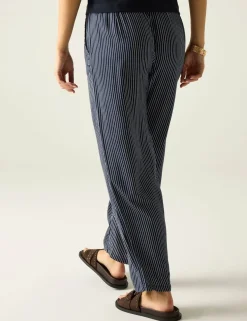 Elbrie Striped Straight Leg Trousers