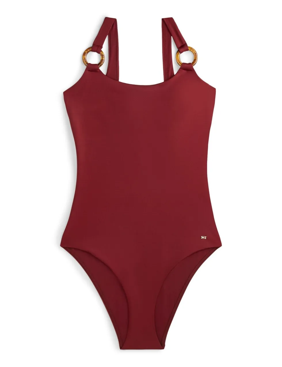 Elevated Ring Detail Scoop Neck Swimsuit