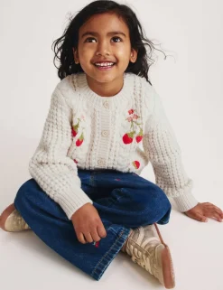 Embellished Chunky Knitted Cardigan (2-8 Yrs)