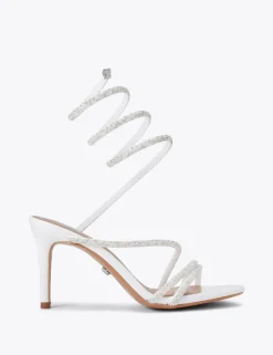 Embellished Spiral Strap Stiletto Heels
