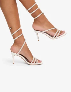 Embellished Spiral Strap Stiletto Heels