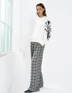 Embroidered Crew Neck Jumper