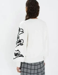 Embroidered Crew Neck Jumper