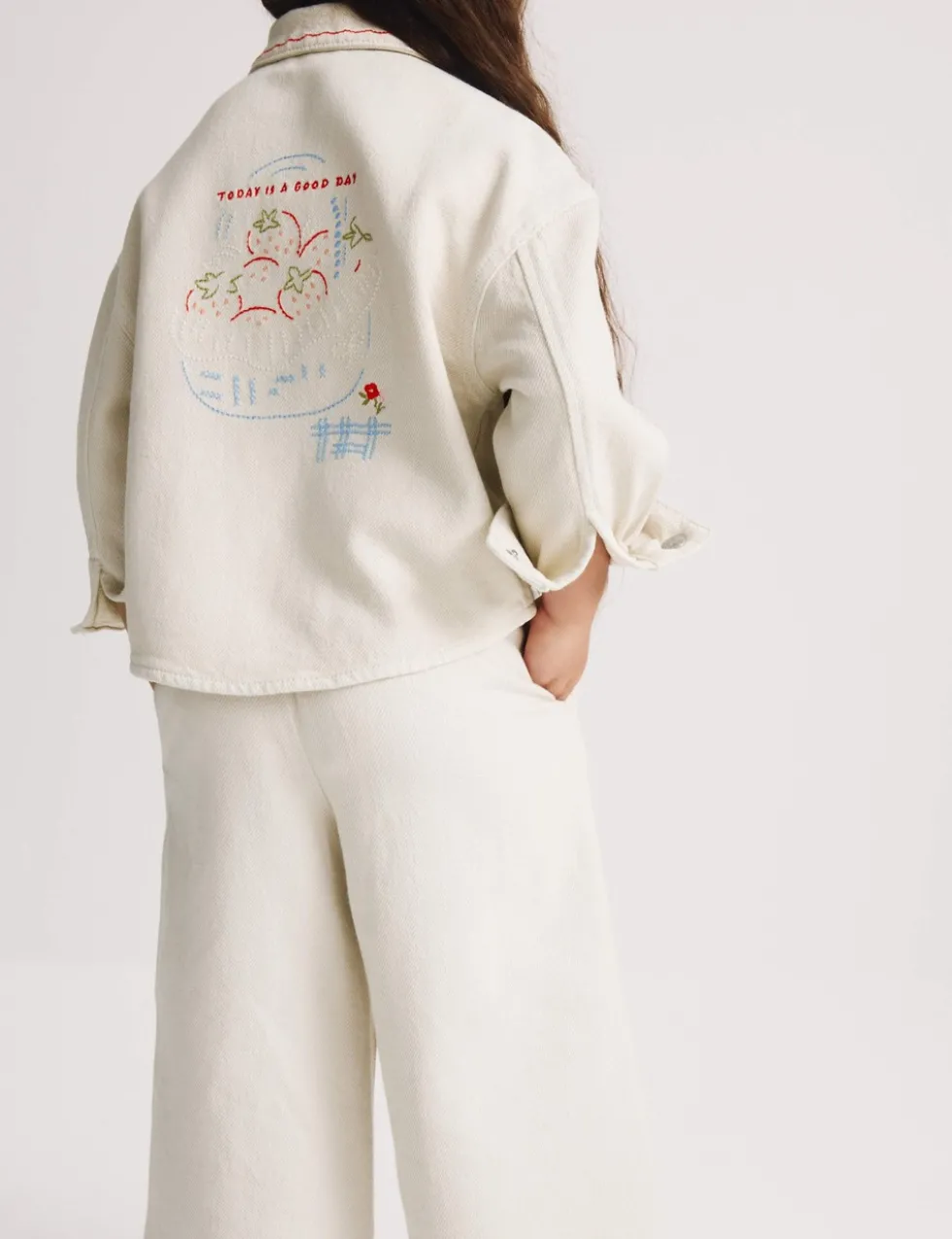 Embroidered Denim Jacket (1-8 Yrs)