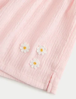 Embroidered Textured Jersey Outfit (2-8 Yrs)