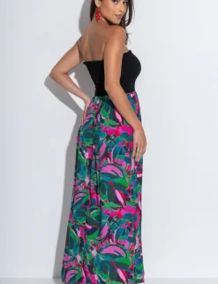 Emma Strapless Shirred Maxi Beach Dress