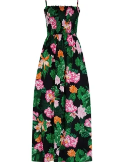 Emma Strapless Shirred Maxi Beach Dress