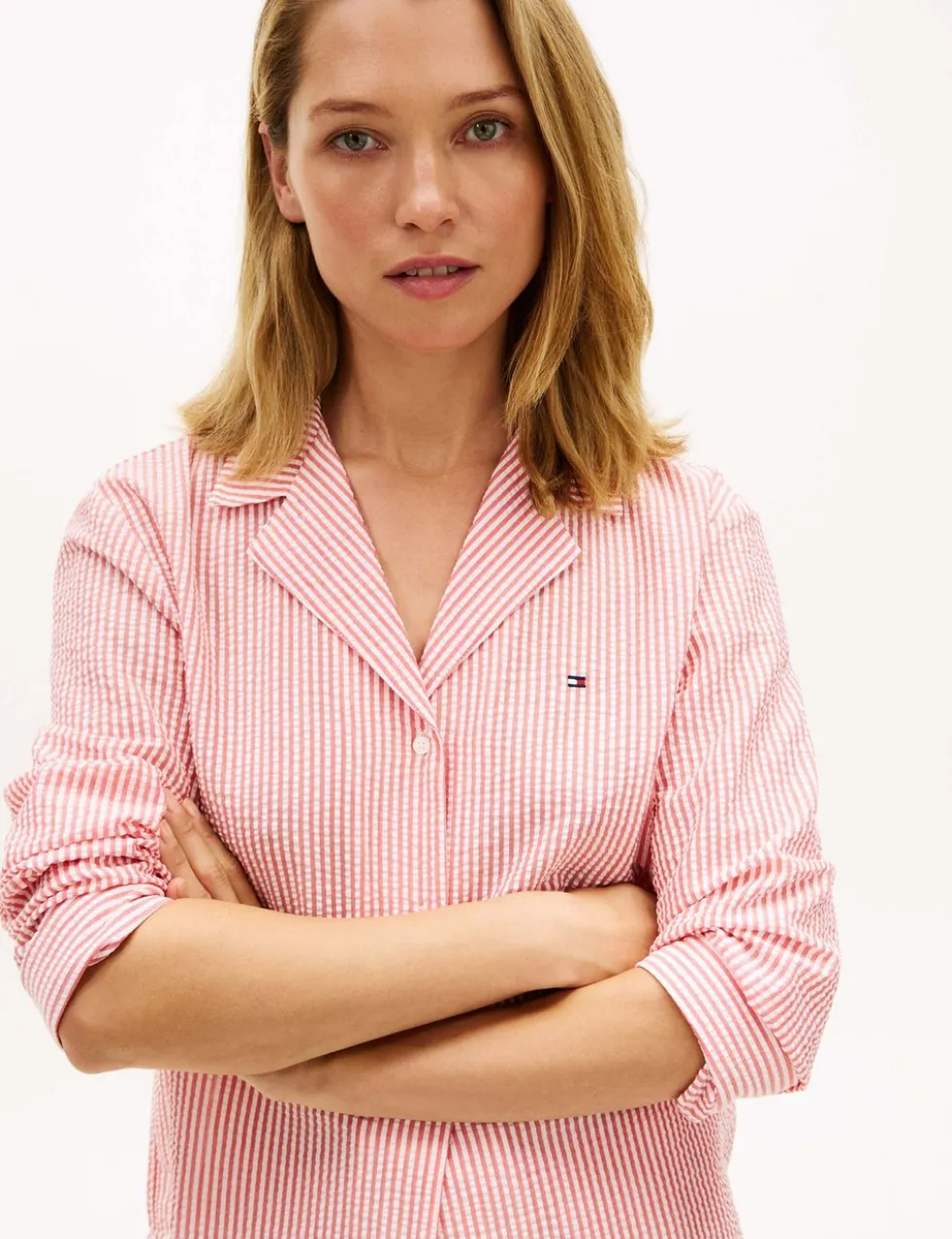 Essential Cotton Blend Striped Pyjama Top
