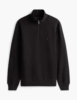 Essential Cotton Rich Half Zip Fleece Jumper