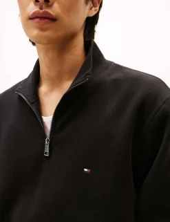 Essential Cotton Rich Half Zip Fleece Jumper