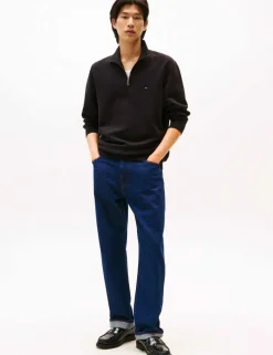 Essential Cotton Rich Half Zip Fleece Jumper