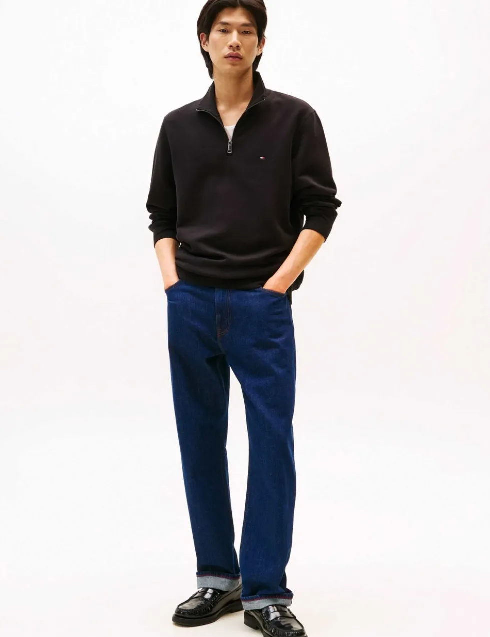 Essential Cotton Rich Half Zip Fleece Jumper