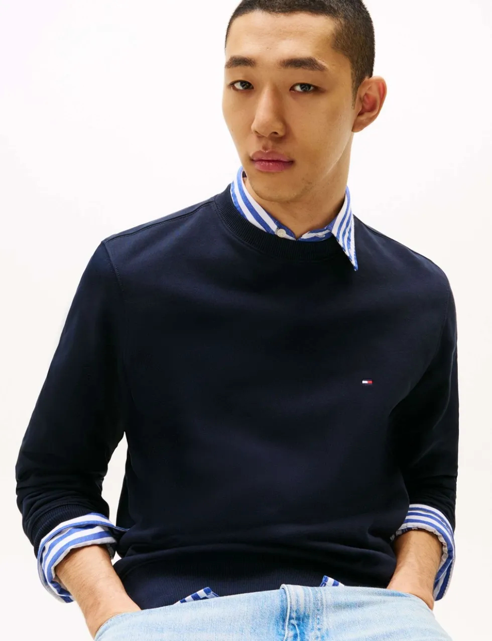 Essential Pure Cotton Crew Neck Sweatshirt